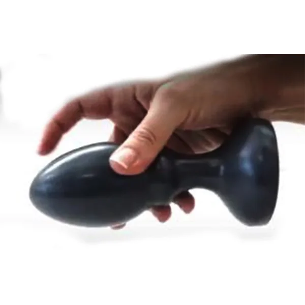 American Bombshell Little Boy Butt Plug Grey 6.25 Inch Long 6.90 Inch Girth