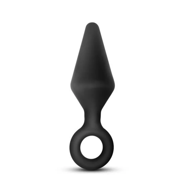 Anal Adventures Platinum - Silicone Loop Plug - Medium - Black