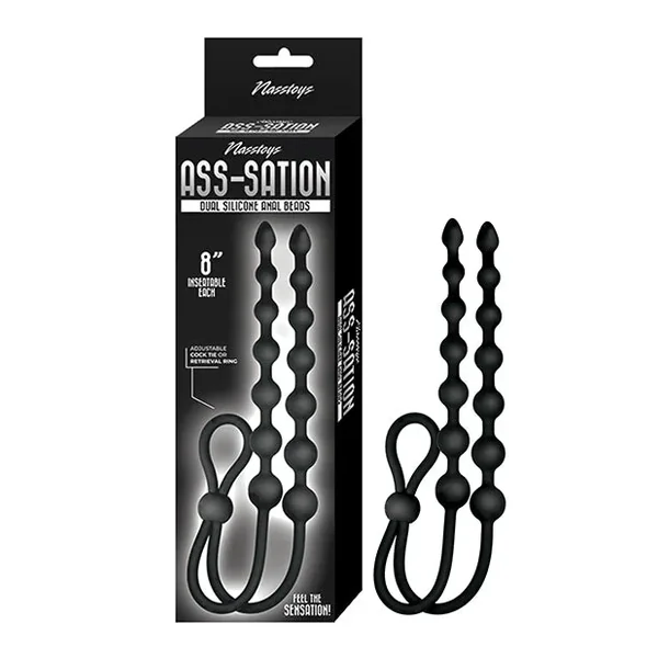 Ass-sation Dual-Ended Anal Beads – Black