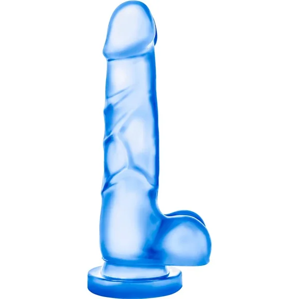 B Yours Sweet N’ Hard 4 Dildo with Balls 7.75in – Blue