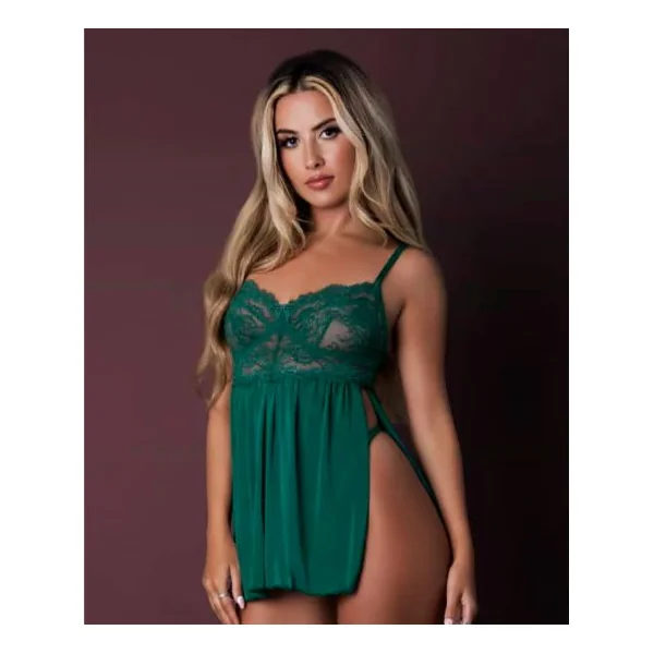 BABY DOLL & PANTY SET EMERALD L/