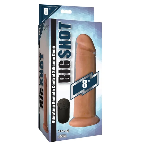 Big Shot Vibrating Remote Control Silicone Dongs – Vanilla
