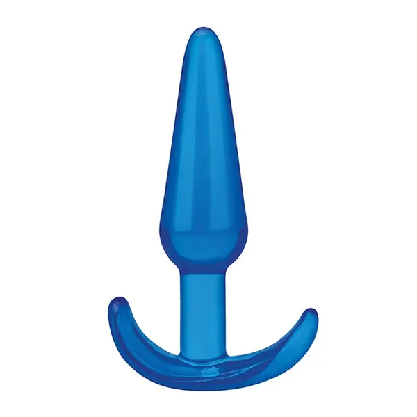 Blue Line C & B 4.25″ Slim Tapered Butt Plug – Jelly Blue