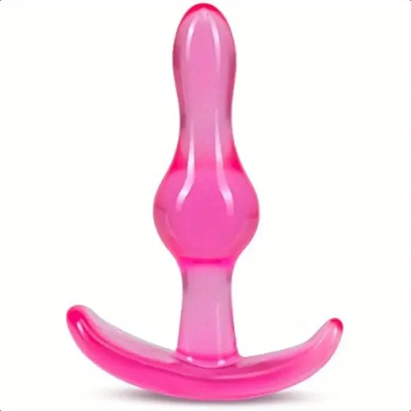 Blush Curvy Anal Plug Wearable 3.5" Beginners Tapered Soft Anal Toy