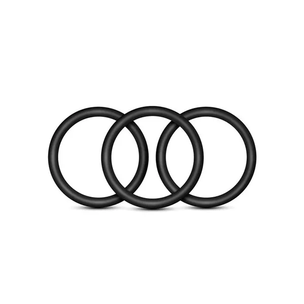 Blush Performance VS3 Pure Premium Silicone Cockrings Large – Black