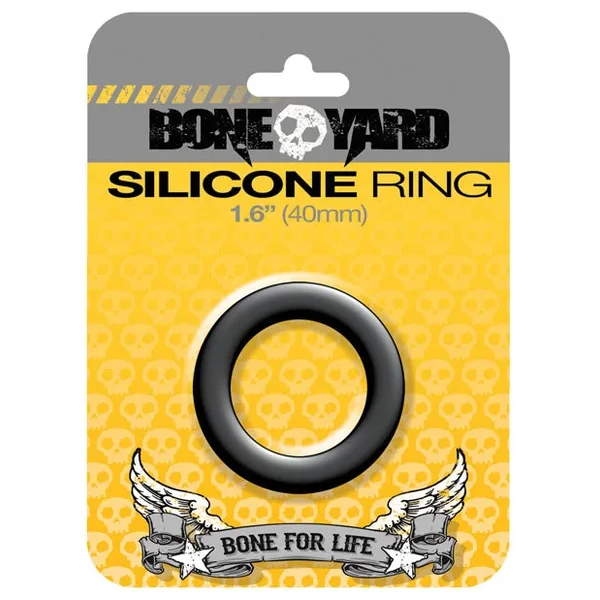 Boneyard 1.6″ Silicone Ring – Black