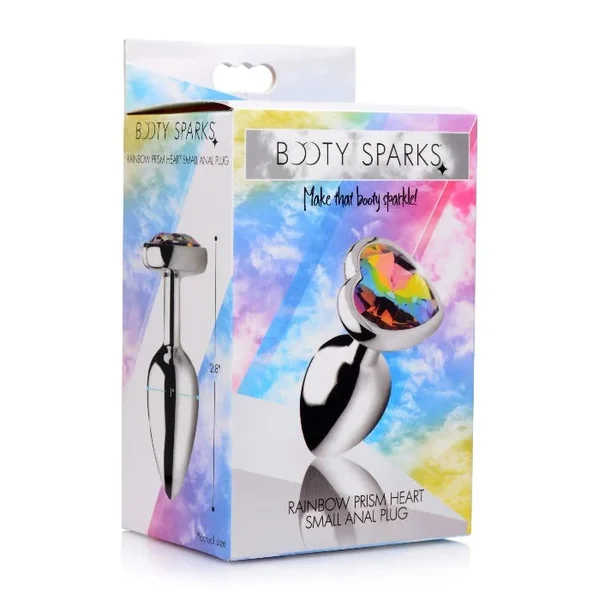 Booty Sparks “Rainbow Prism Heart” Anal Plug -Small