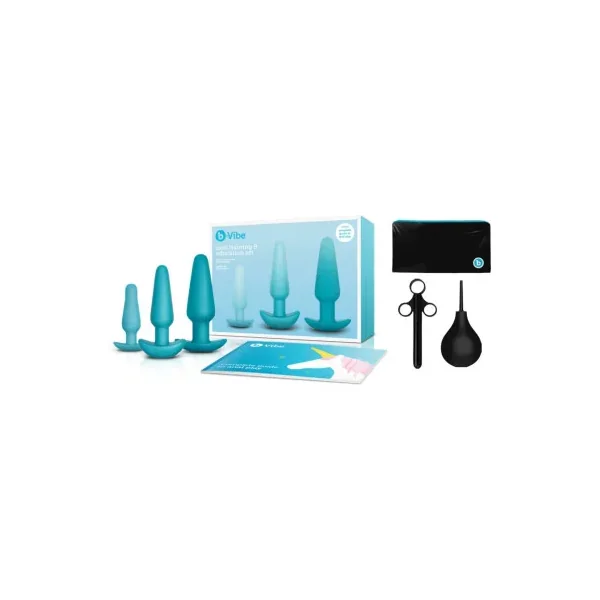 b-Vibe 7-Piece Anal Training & Education Set, Teal