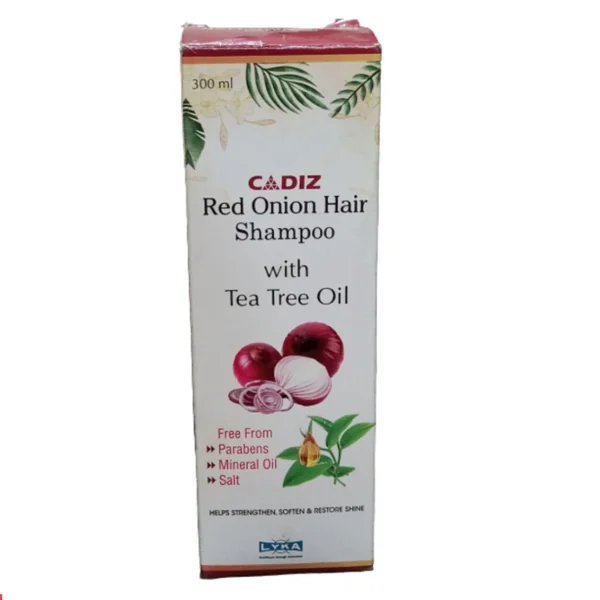 CADIZ RED ONION HAIR SHAMPOO WITH TEA TREE OIL (300ml)