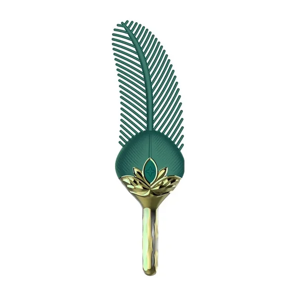 Cleo feather ticker green