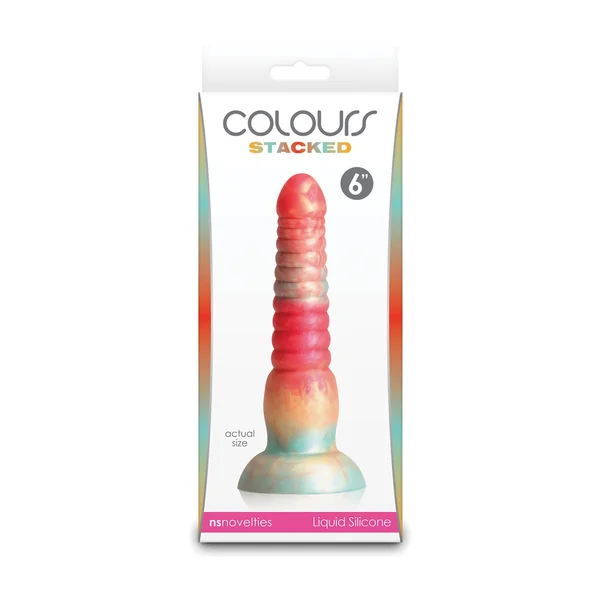 Colors Stacked 6" Dildo - Red/Gold