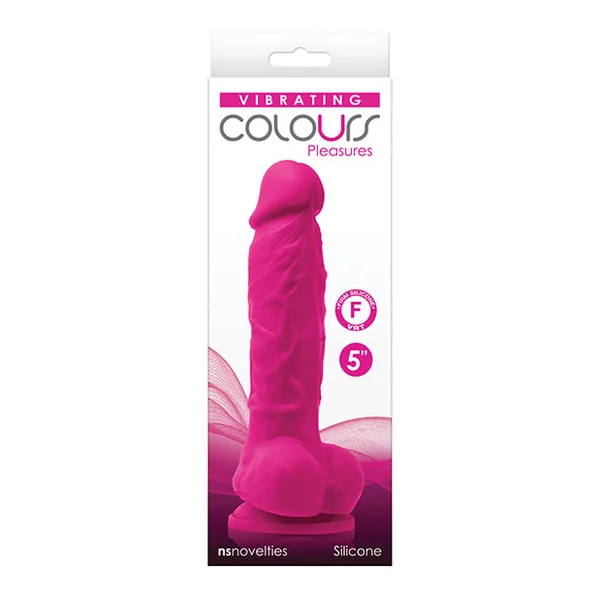 Colours Pleasures 5" Vibrating Dildo - Pink