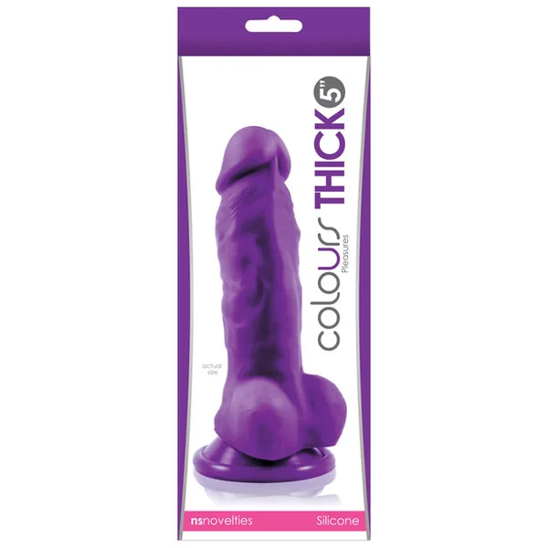 Colours Pleasures Thick 5" Dildo - Purple