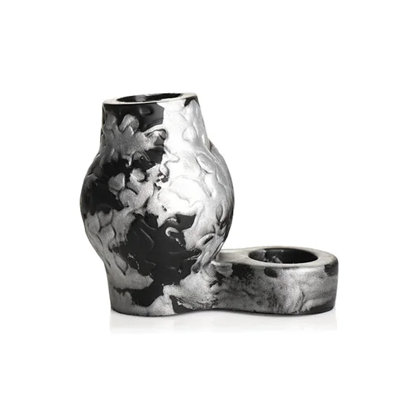 Creature Cocks Night Prowler Silicone Penis Sleeve & Ball Stretcher – Large, Silver/Black