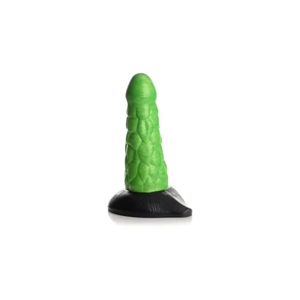 Creature Cocks Radioactive Reptile Thick Scaly Silicone Dildo, 6.25 Inch Insertable, 2.4 Inch Max Width