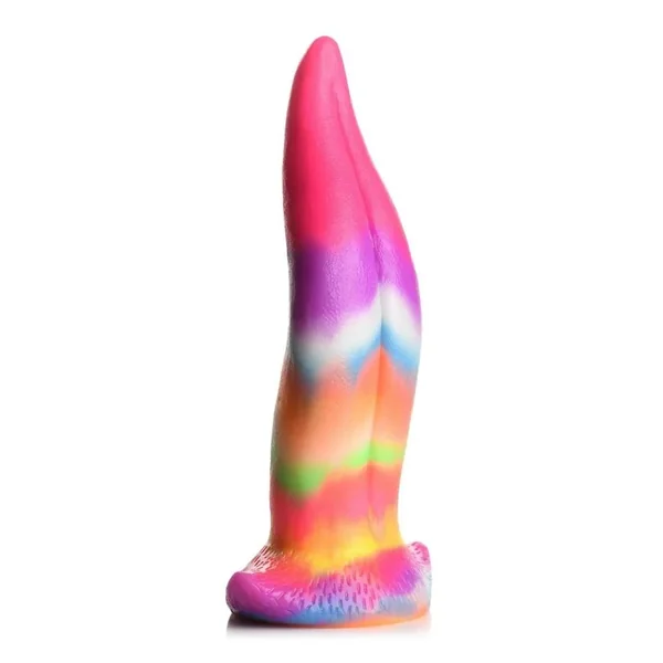 Creature Cocks Unicorn Kiss Glow in the Dark Silicone Dildo – Rainbow
