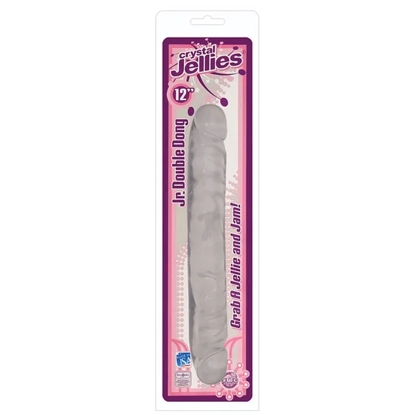 Crystal Jellies 12" Jr. Double Dong - Clear