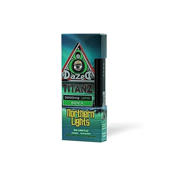 Dazed Titanz 2 Gram D8 Disposable Northern Lights Indica