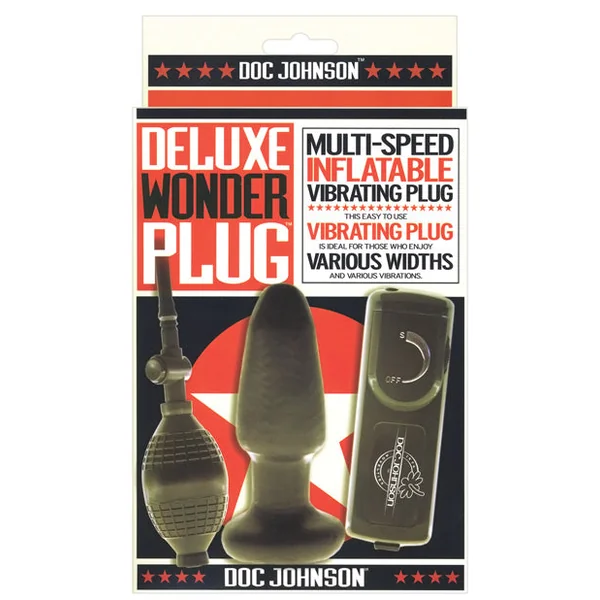 Deluxe Wonder Plug Inflatable Vibrating Butt Plug - Multi Speed