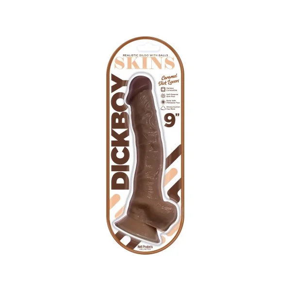 DICKBOY SKINS DILDO CARAMEL LOVERS 9IN