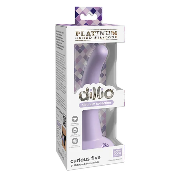 Dillio Platinum 5" Curious Five Silicone Dildo - Purple