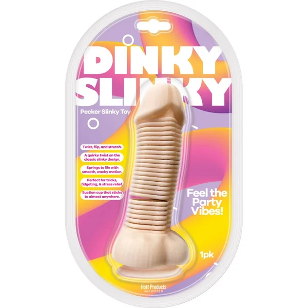 DINKY SLINKY PECKER SPRING TOY WITH SUCTION CUP