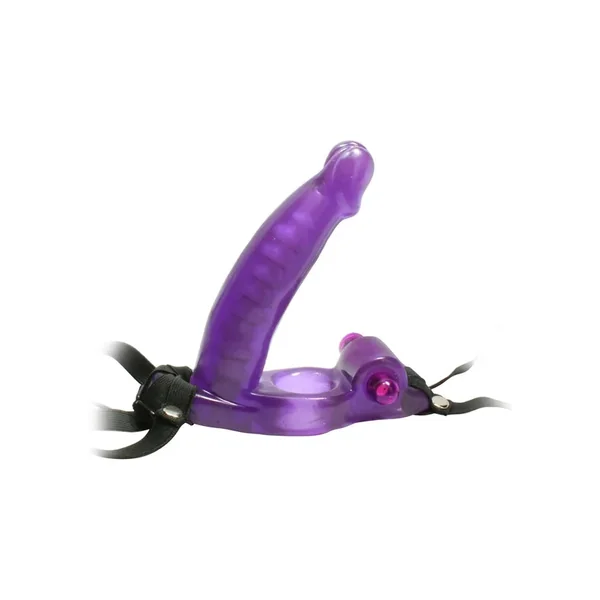 Double Penetrator Strap On Cock Ring – Purple