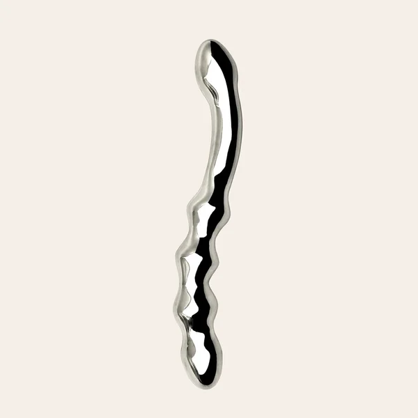 Double-ended Stainless Steel Dildo - Beaded