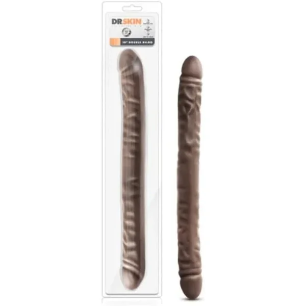 Dr. Skin 18 Inch “Double” Extra Long Dildo -Chocolate