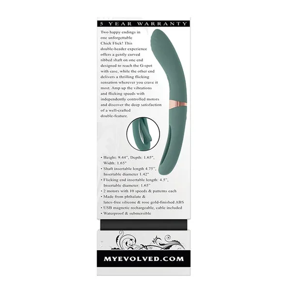 Evolved Chick Flick G-Spot Vibrator – Teal