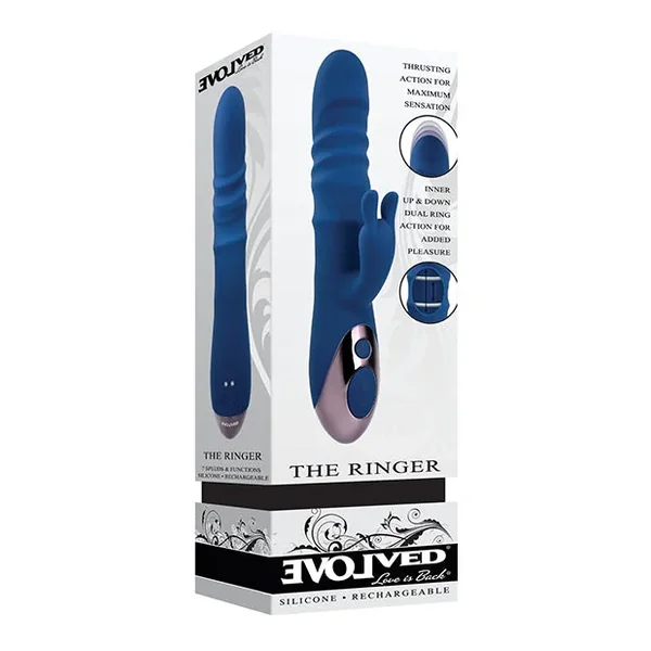 Evolved The Ringer Rechargeable Thrusting Rabbit – Blue