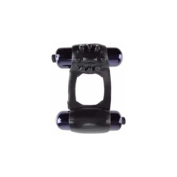 Fantasy C-Ringz Duo-Vibrating Super Ring With Dual Bullets, Black