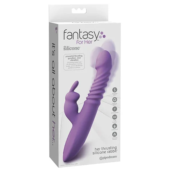 Fantasy For Her Ultimate Thrusting Silicone Rabbit – Purple