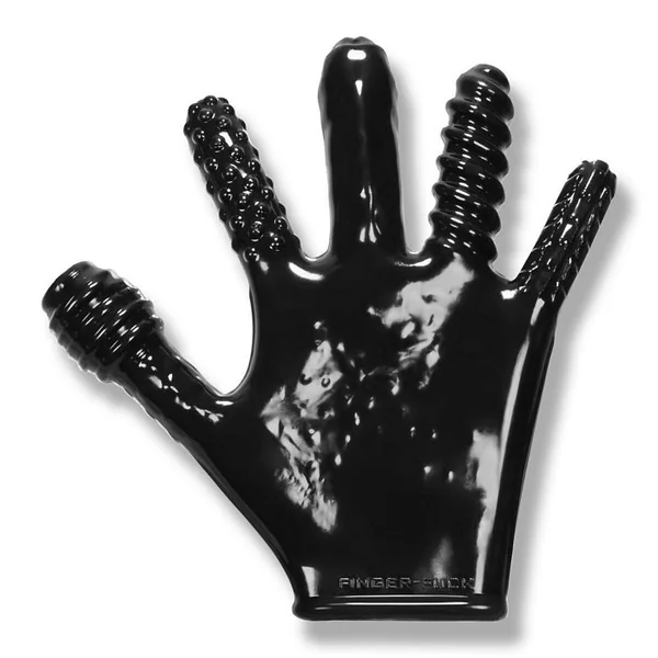 FINGER FUCK TEXTURED GLOVE OXBALLS BLACK (NET)