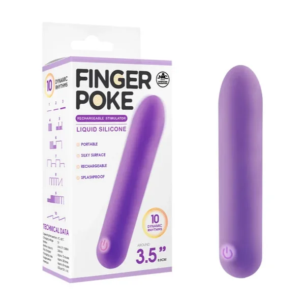 FINGER POKE 3.5″ MINI VIBRATOR PURPLE