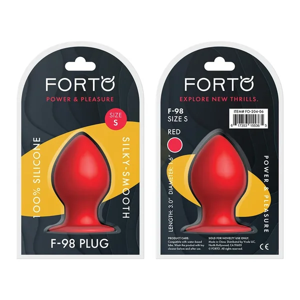 FORTO F-98 Anal Plug – Red Small