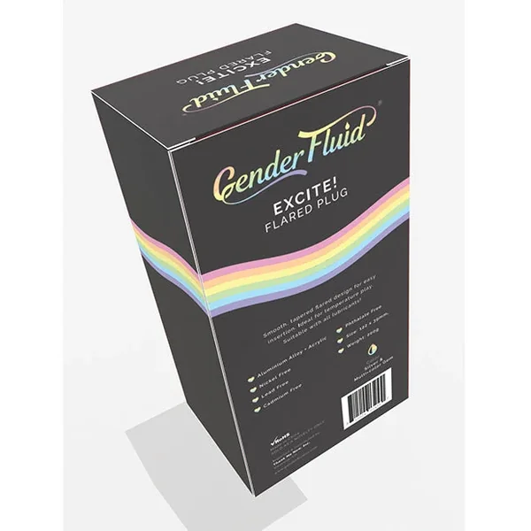 Gender Fluid Excite! Flared Plug – Silver