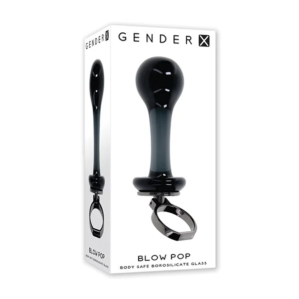 Gender X Blow Pop Glass Anal Plug - Black