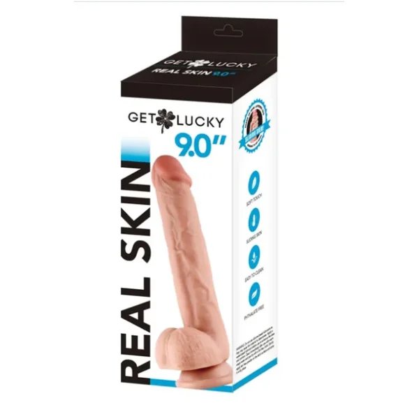 Get Lucky 9″ inches Real Skin -Dildo