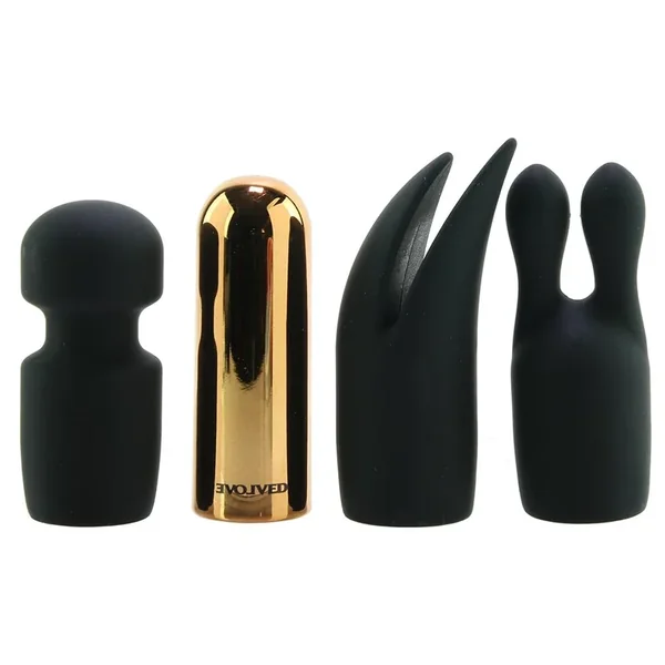 Glam Squad Rechargeable Bullet Vibrator with 3 Silicone Sleeves