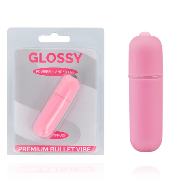 Glossy premium bullet vibe pink 10vibration sex toy stimulating women