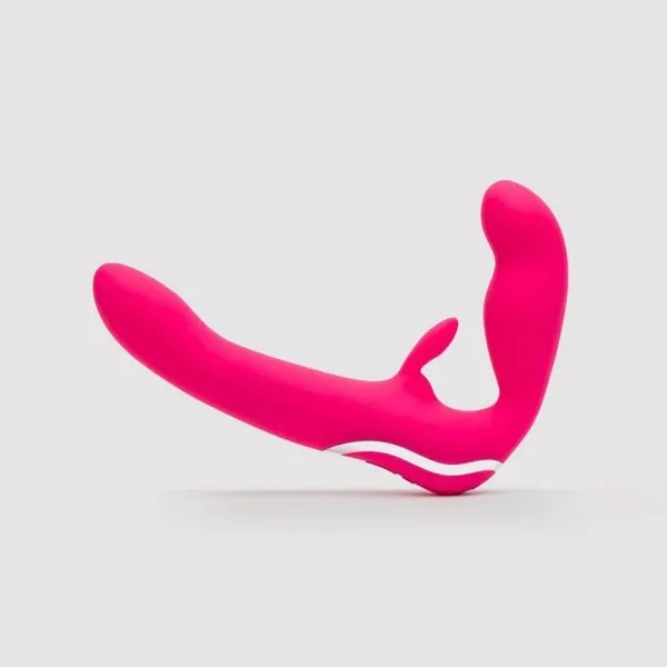 Happy Rabbit – Rechargeable Vibrating Strapless Strap-On Rabbit Vibrator | Pink