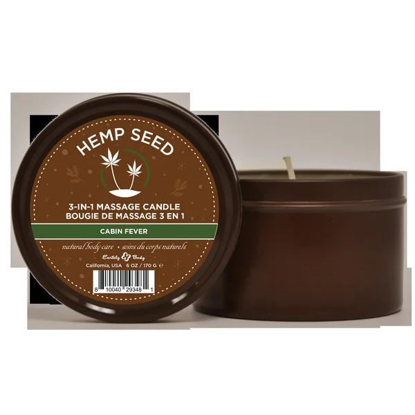Hemp Seed 3-in-1 Massage Candle Cabin Fever 6oz/ 170 G
