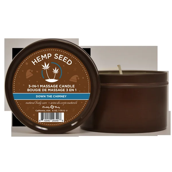 Hemp Seed 3-in-1 Massage Candle Down the Chimney 6oz/ 170 G