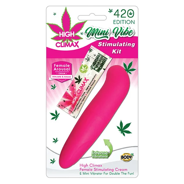 High Climax Mini Vibe Stimulating Kit W-hemp Seed Oil - Pink