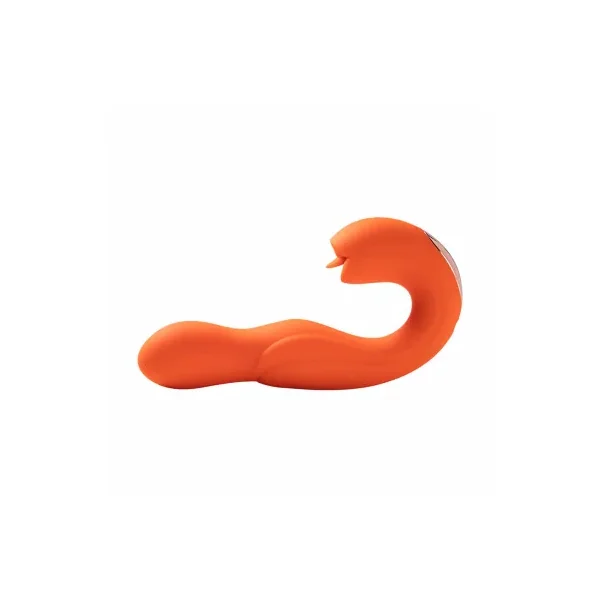 Honey Play Box Joi Rotating Head G-spot Vibrator and Clit Licker, Orange