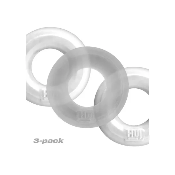 Hunkyjunk HUJ3 Silicone C-Rings (3 Pack) – White Ice