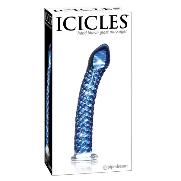 Icicles No. 29 Hand Blown Glass - Clear W-ridges