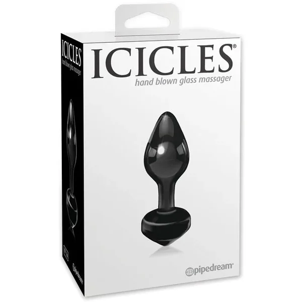 Icicles No. 44 Glass Butt Plug – Black