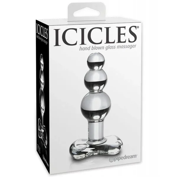 Icicles No. 47 Hand Blown Glass Butt Plug – Clear